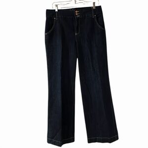 Style & Co size 12 black high rise wide leg Jean trouser style jeans
